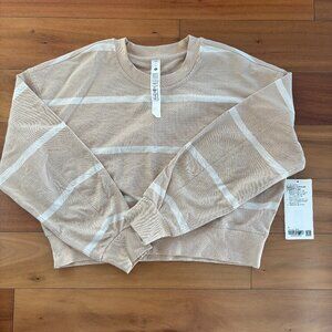 Lululemon Perfectly Oversized Cropped Crew *Striped
